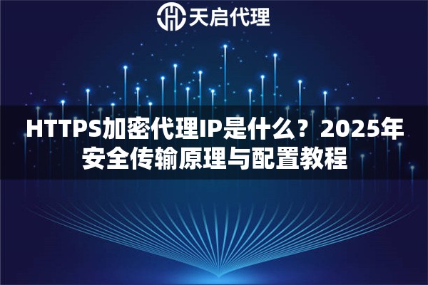 HTTPS加密代理IP是什么？2025年安全传输原理与配置教程