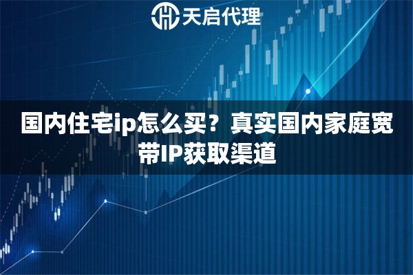 国内住宅ip怎么买？真实国内家庭宽带IP获取渠道