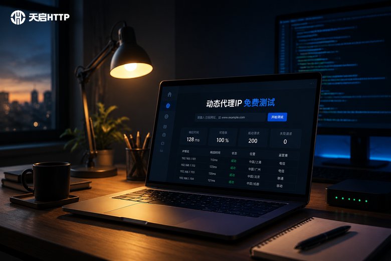 动态代理ip免费测试：注册即送1G流量体验隧道代理的服务