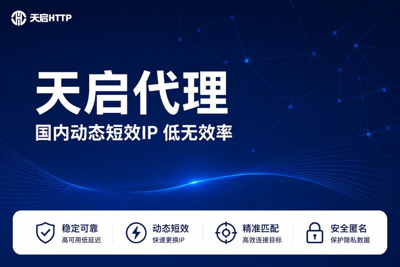 天启代理国内动态短效IP品牌形象图