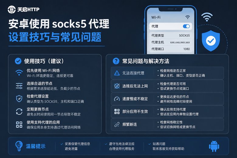 Socks5代理设置注意事项信息图