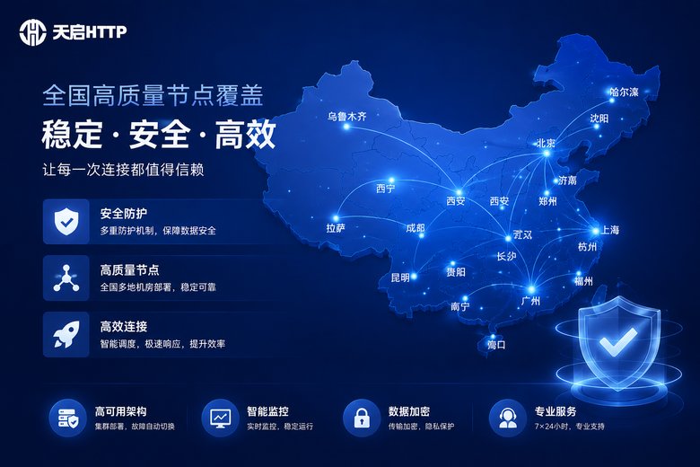 天启代理国内节点分布