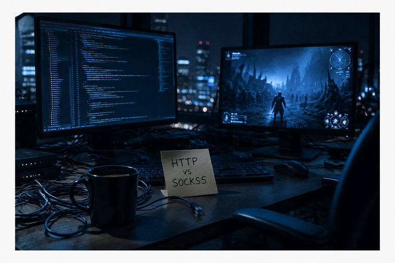HTTP代理和SOCKS5代理协议选哪个？爬虫与游戏场景下的终极抉择