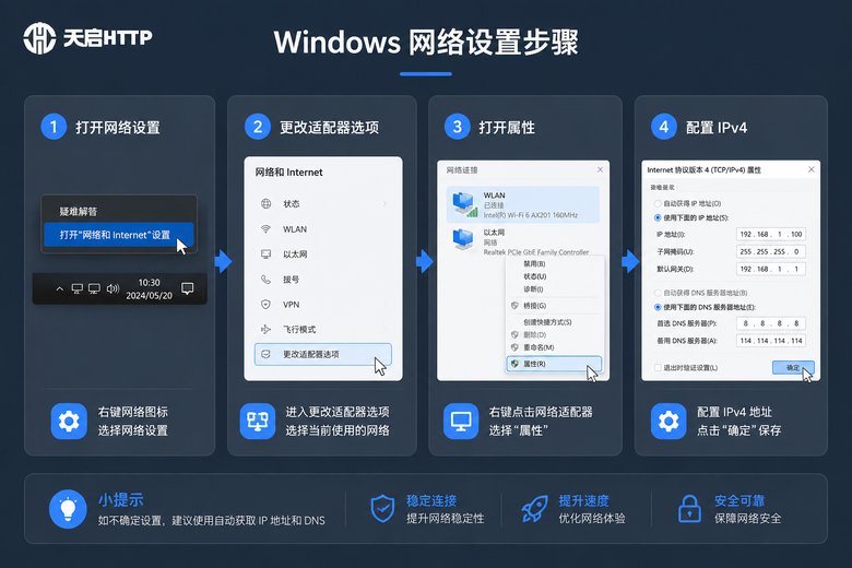 Win10/Win11固定IP设置步骤