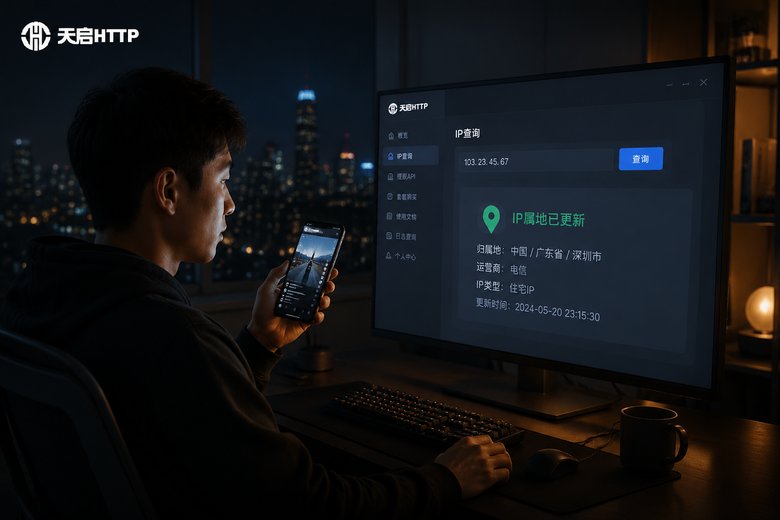 抖音改IP地址后多久能生效？平台缓存刷新时间与测试方法