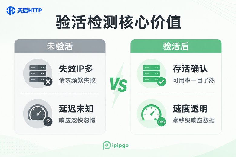 IP验活前后效果对比
