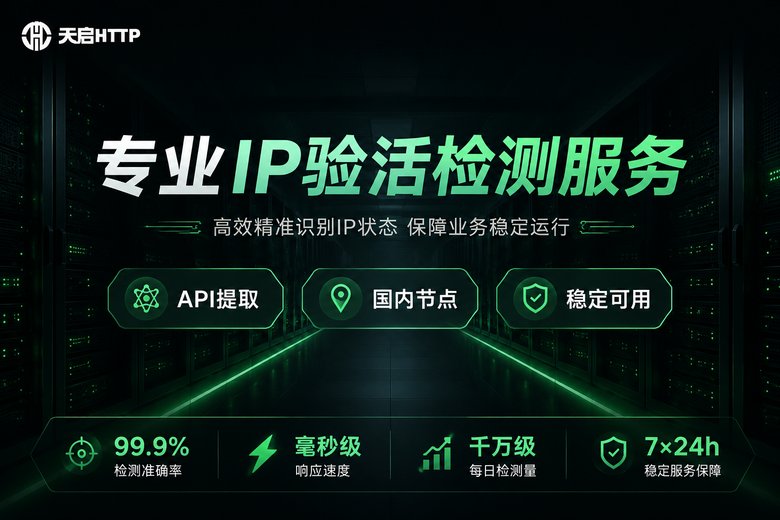 天启HTTP专业IP验活检测服务