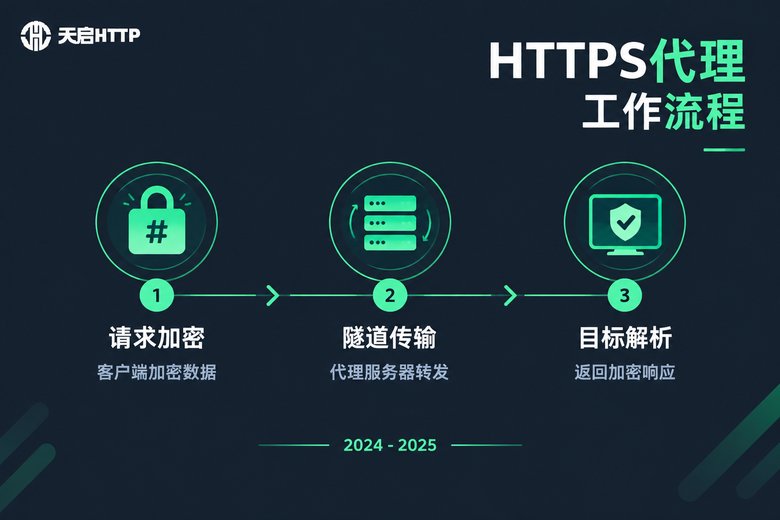 HTTPS代理工作流程信息图