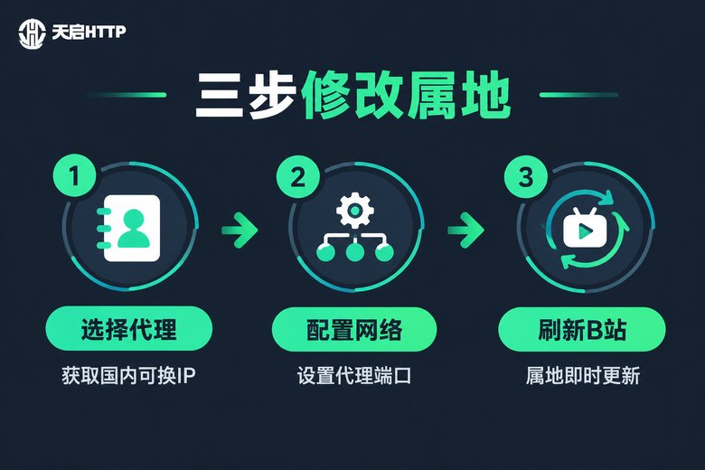 修改B站IP属地步骤