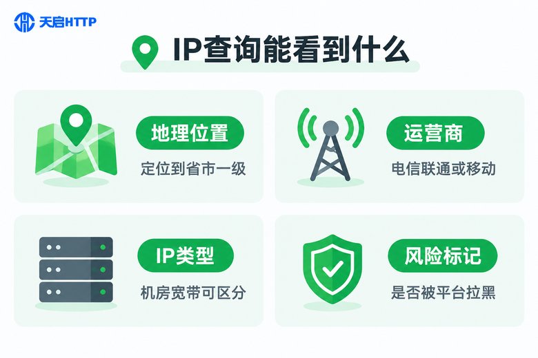 IP查询能看到的信息一览