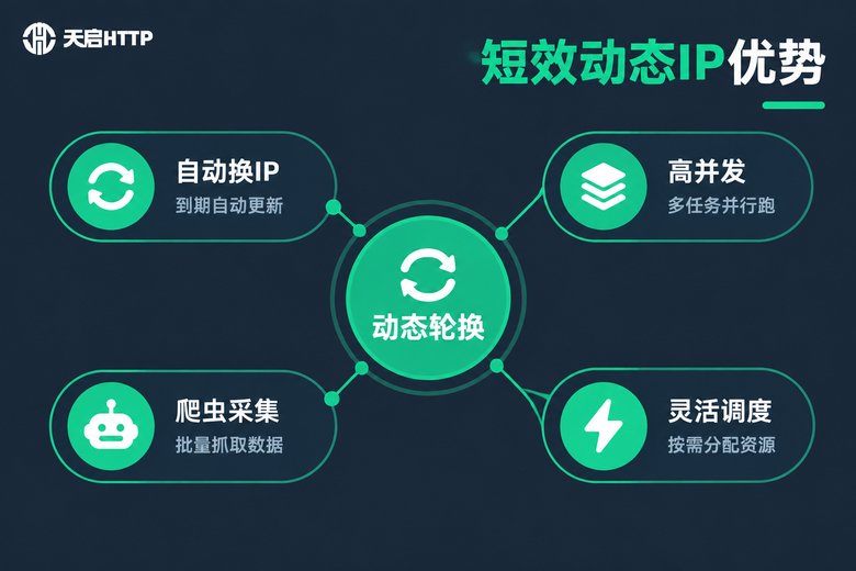 短效动态IP核心优势信息图