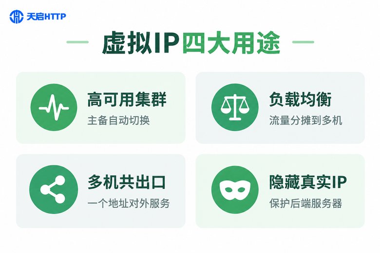虚拟IP四大常见用途信息图
