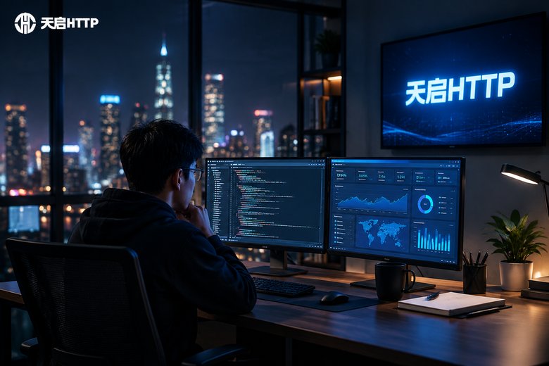 开发者深夜测试天启HTTP代理接入的真实场景