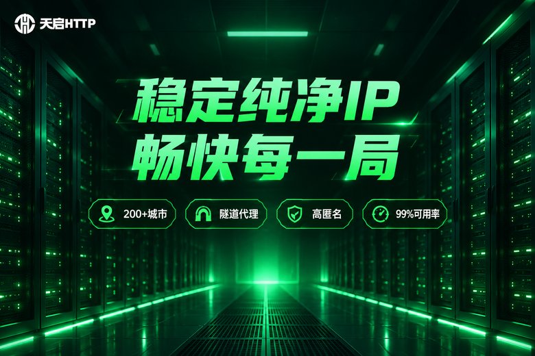 天启HTTP稳定纯净IP品牌宣传图
