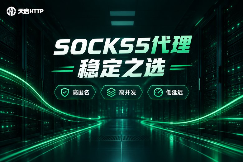 天启HTTP品牌SOCKS5代理服务宣传图