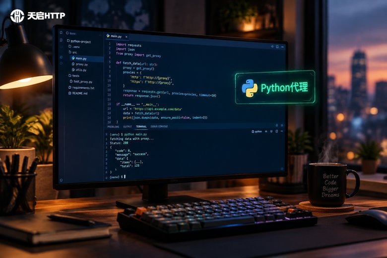 程序员在电脑屏幕上配置Python代理IP