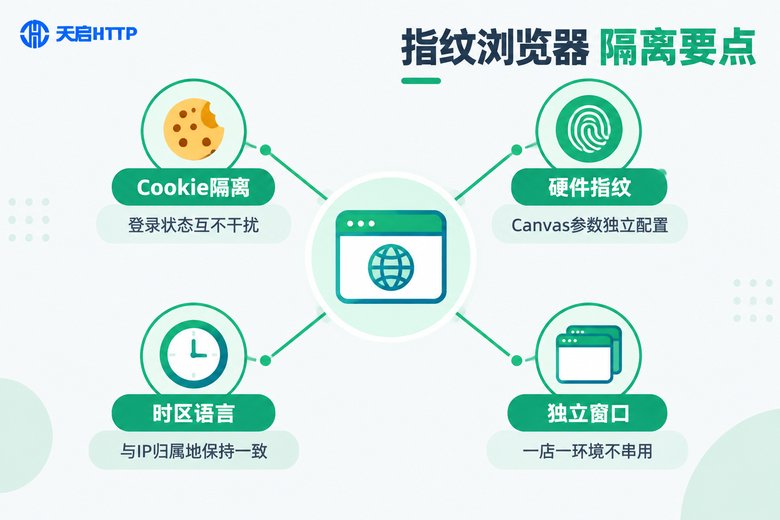 指纹浏览器隔离要点信息图