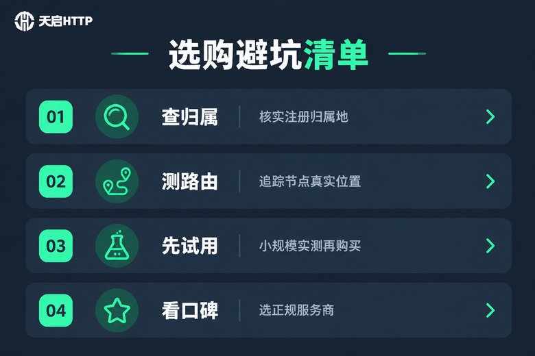 代理IP选购避坑清单信息图