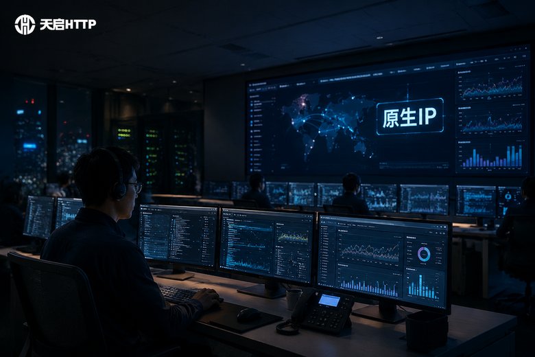 网络运营中心大屏展示原生IP