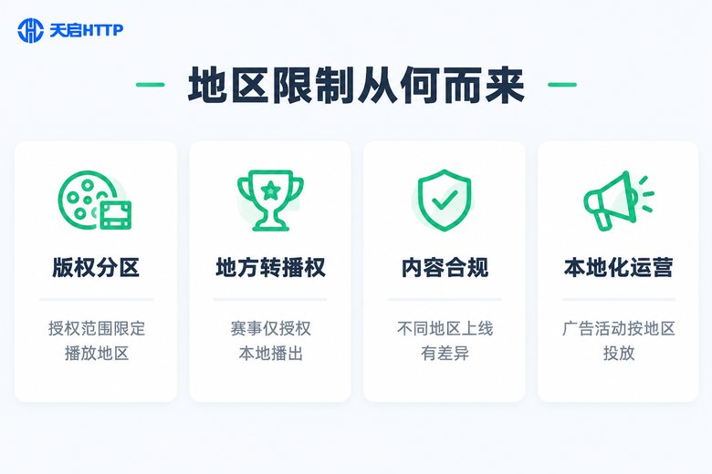 视频地区限制的四大成因信息图