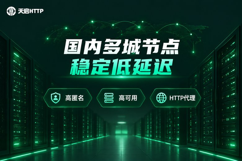 天启HTTP国内代理服务品牌信息图