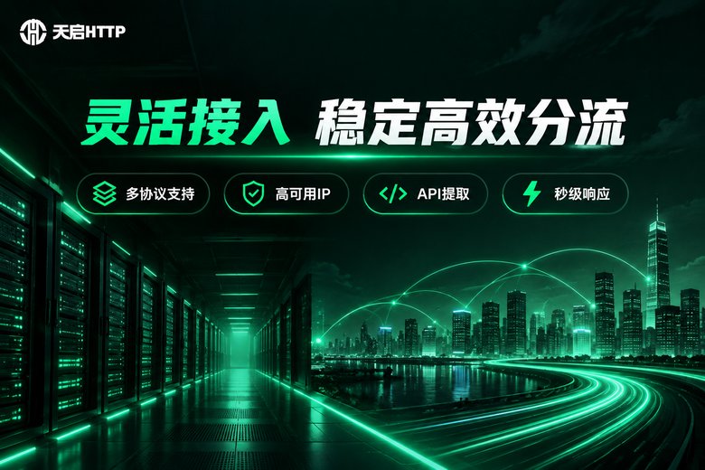 天启HTTP灵活接入稳定高效分流品牌图
