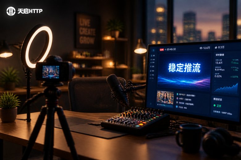 动态IP代理在直播推流中稳定吗！压力测试与分析