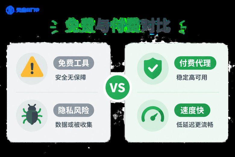 免费与付费换IP工具对比信息图