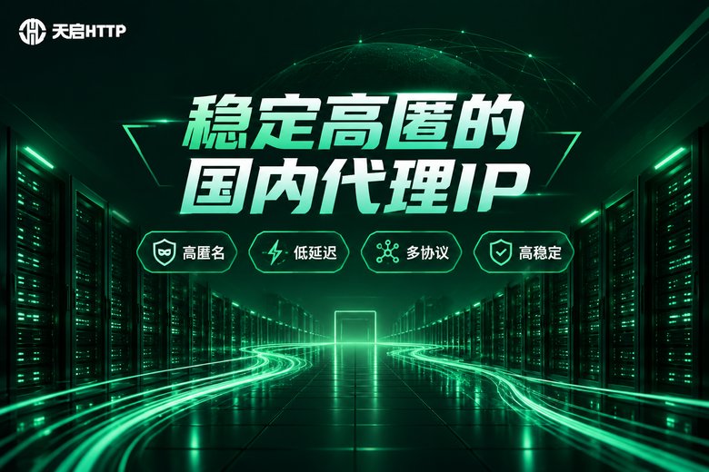 天启HTTP国内代理IP服务品牌信息图