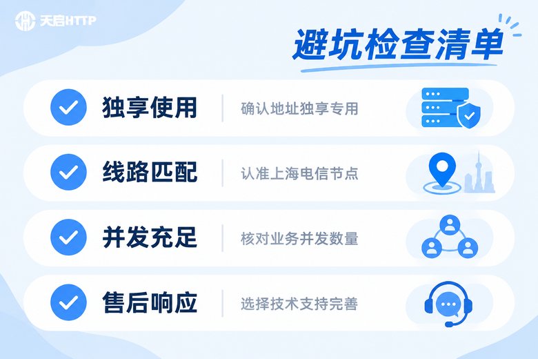 静态IP选购避坑检查清单信息图
