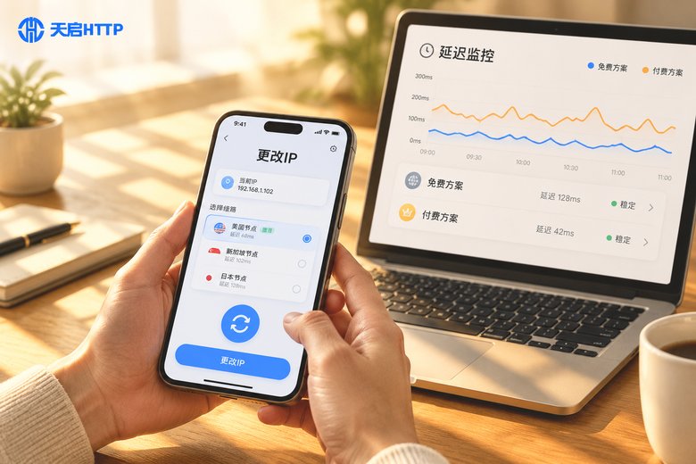 更改ip免费试用白嫖党福音！免费方案与付费方案的实测对比