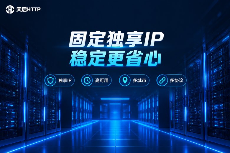 天启HTTP独享固定IP品牌信息图