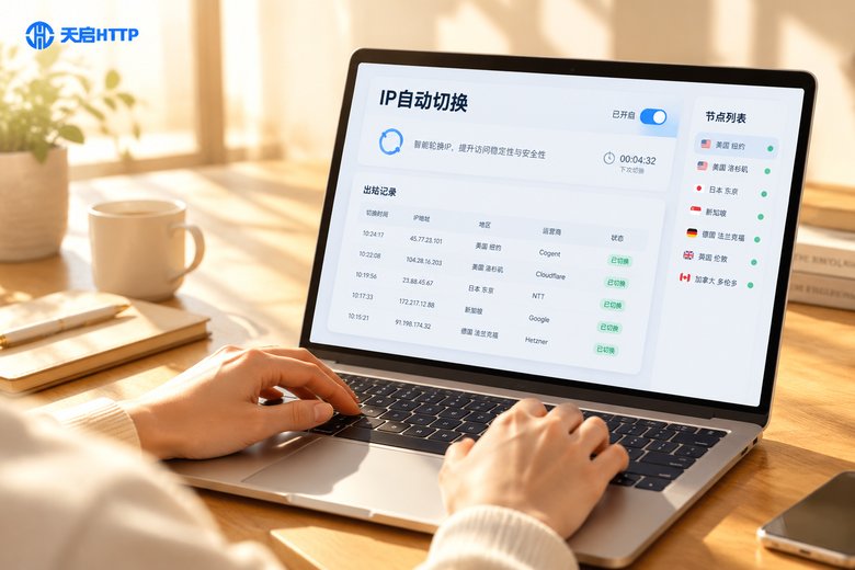 双手操作电脑上的IP自动切换控制面板