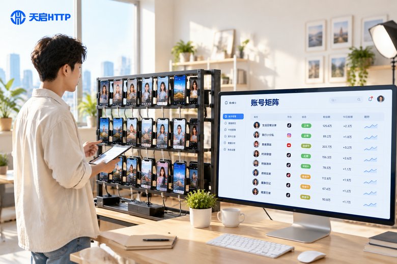 社交媒体多账号矩阵运营工作室实景