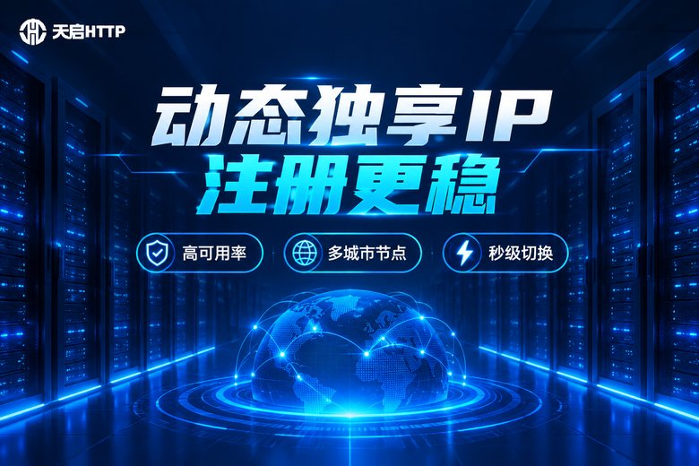 天启HTTP动态独享IP品牌信息图