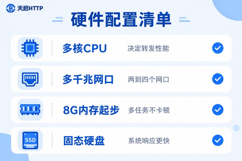 软路由硬件配置清单信息图