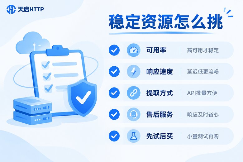 挑选稳定SOCKS5代理IP资源的五个判断标准清单