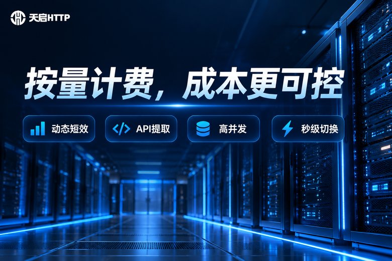 天启HTTP品牌图:按量计费,成本更可控