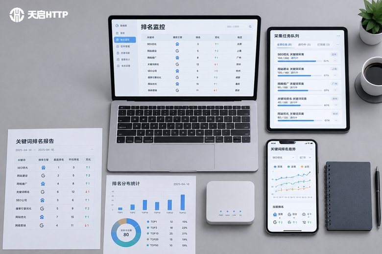 SEO排名监控需要什么IP？多地区搜索引擎结果采集教程