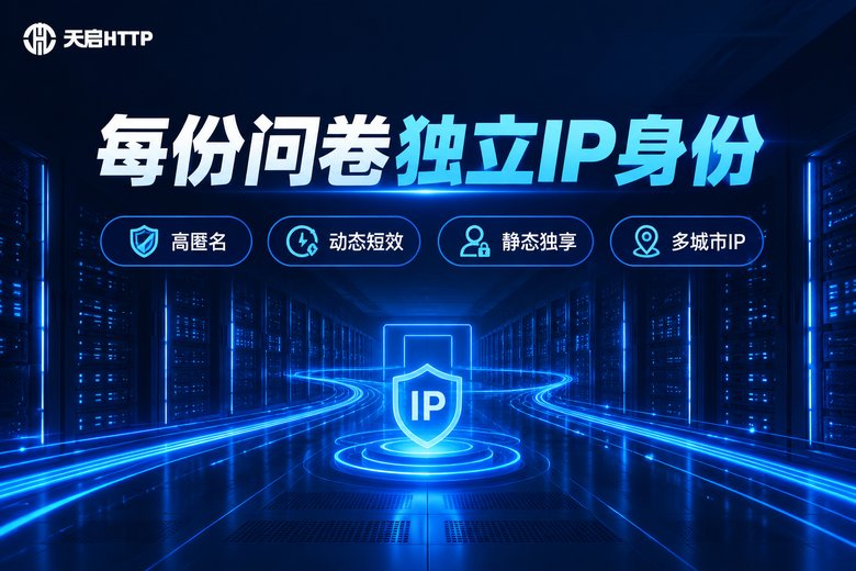 天启HTTP品牌图:每份问卷独立IP身份