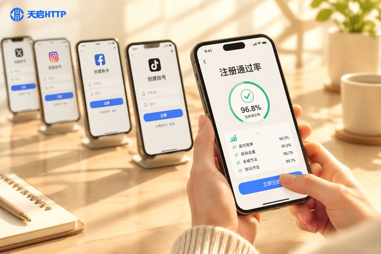 短效代理在社交媒体注册通过率！实测数据与优化技巧