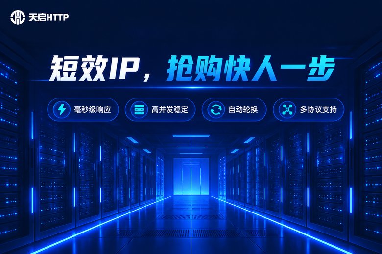 天启HTTP短效代理毫秒级响应品牌图