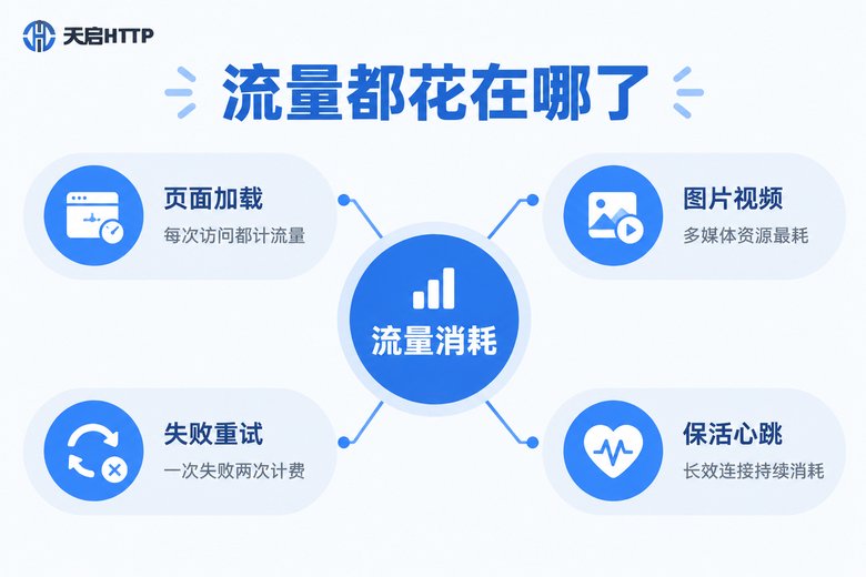 长效代理按流量计费的成本构成信息图