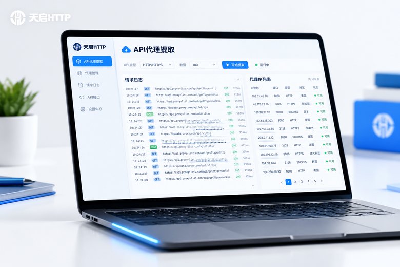 API代理提取接入开发:开发者设备上的API提取面板特写