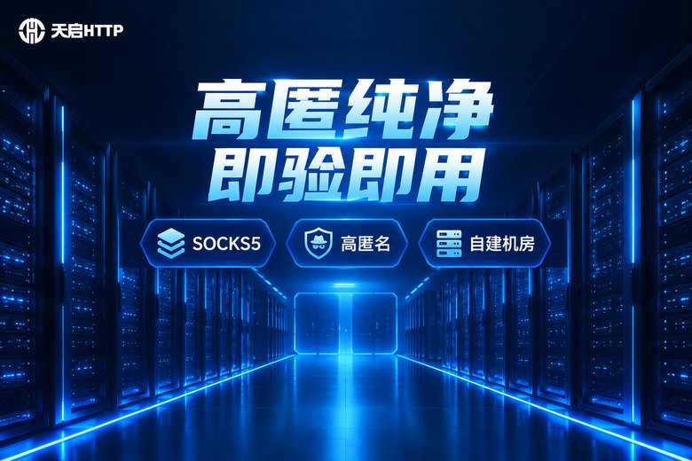 天启HTTP品牌图:高匿纯净的SOCKS5代理服务