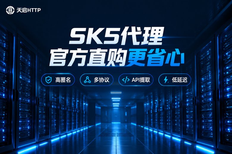 天启HTTP官方直购SK5代理品牌信息图