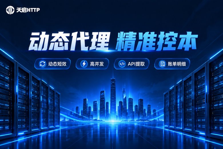 天启HTTP动态代理精准控本品牌信息图