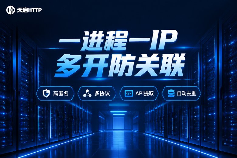 天启HTTP进程代理IP一进程一IP多开防关联品牌图