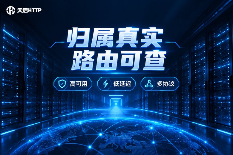 天启HTTP:归属真实、路由可查的国内代理IP服务