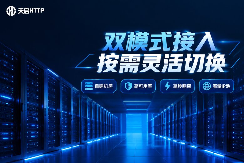 天启HTTP双模式接入服务品牌信息图